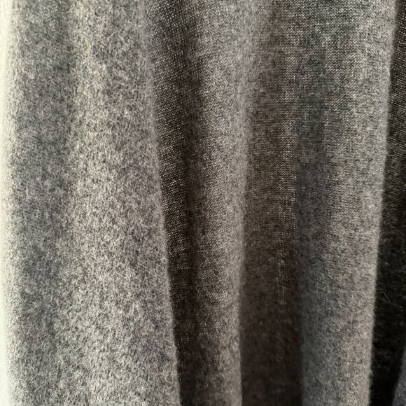 Minnie Rose 100% Cashmere Sleeveless Open Cardigan XS Fringe Gray Boho - Picture 9 of 9